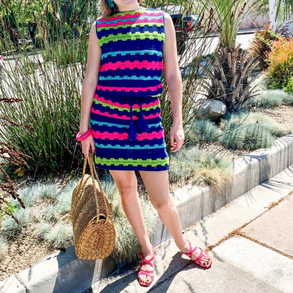 1960’s Bright Knit Shift Dress